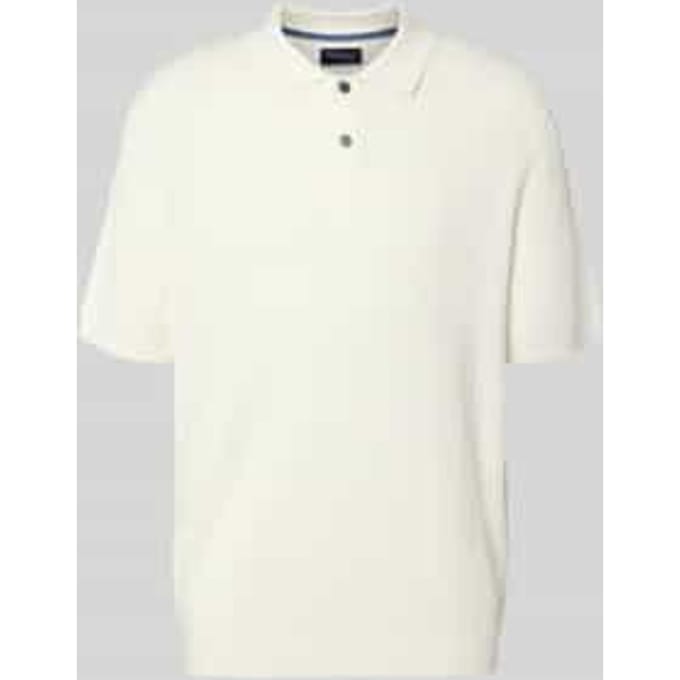 regular fit poloshirt met structuurpatroon