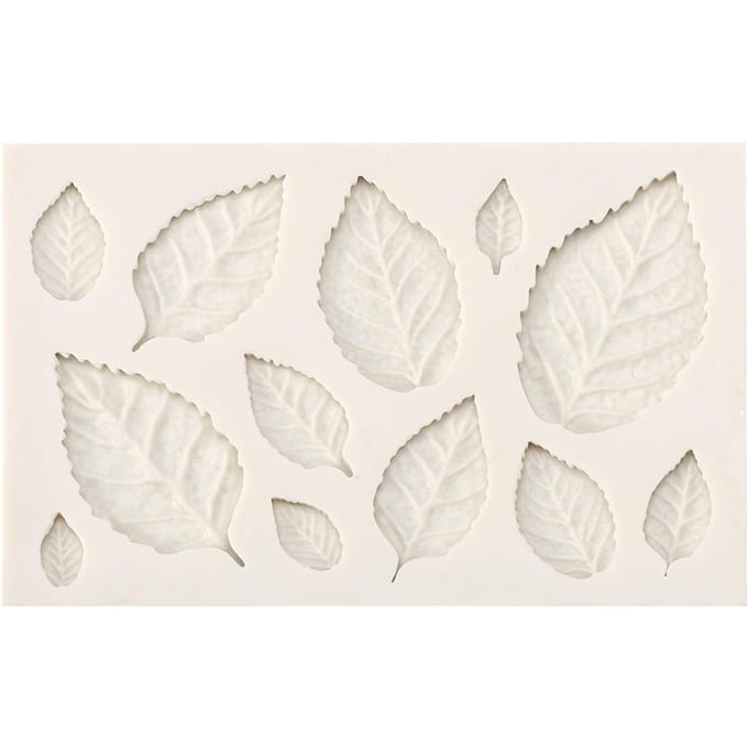 3D Siliconen Bladeren Fondant Cake Vorm Creatieve Chocolade Sugarcraft Vorm Decoreren DIY Gereedschap white