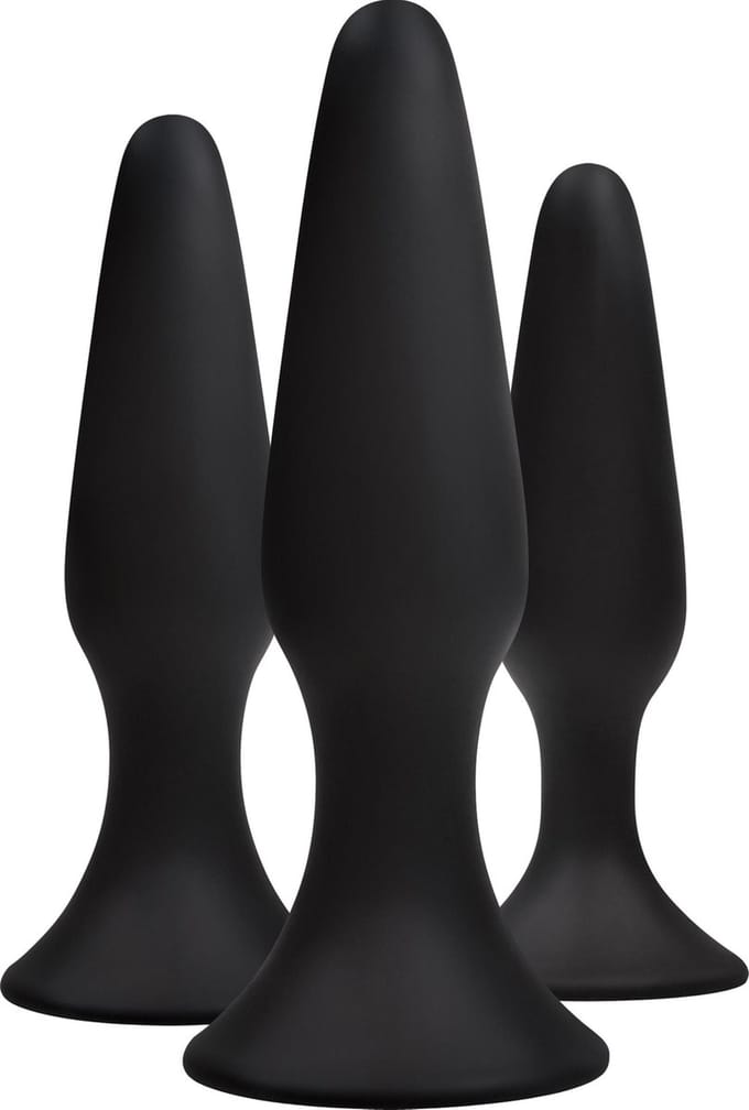 NS Novelties - Buttplug Set - Renegade Sliders Kit - 3 stuks - Zwart