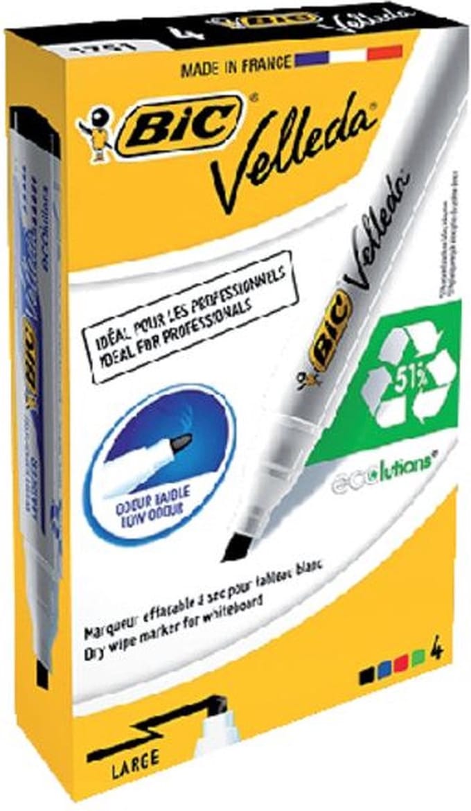 Whiteboardmarker bic 1751 schuin l assorti
