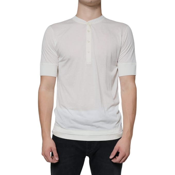 Henley T-shirt met Korte Mouwen