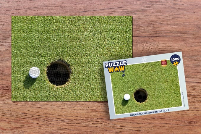 Puzzel Golfbal dichtbij bij de hole - Legpuzzel - Puzzel 1000 stukjes volwassenen