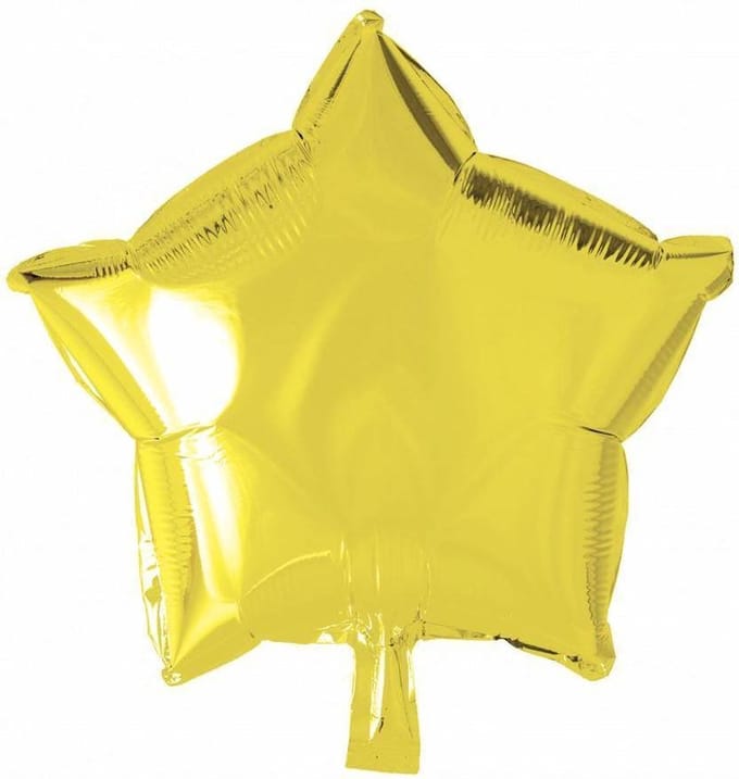 Folie ballon ster Geel 46 cm