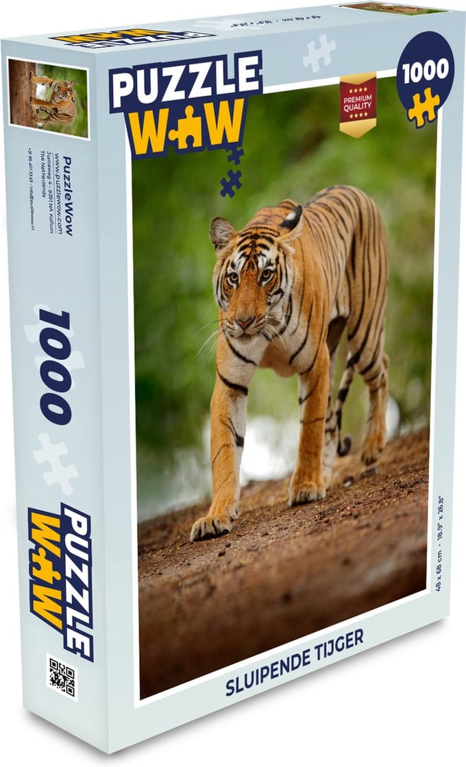 Puzzel Sluipende tijger - Legpuzzel - Puzzel 1000 stukjes volwassenen