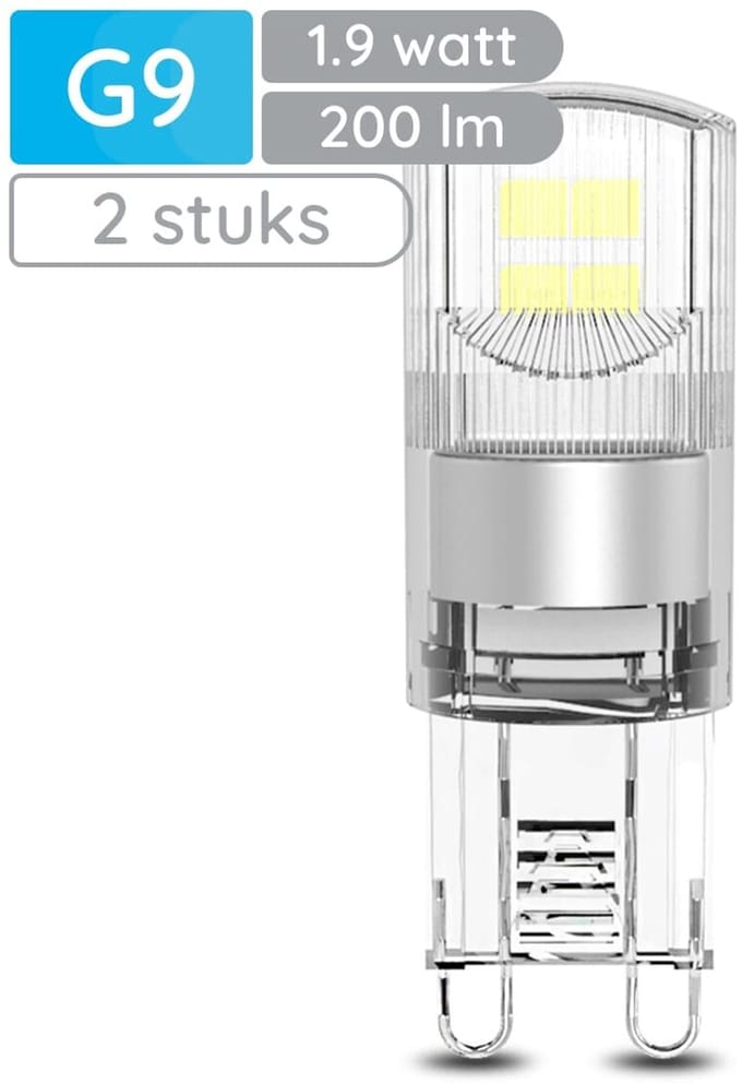Modee LED Lamp G9 - 1.9W 4000K 200 LM 230V - LED Lamp insteek - Wit Licht - 2 stuks