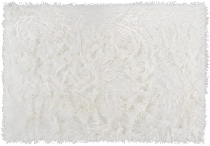 Vente-unique Tapijt imitatie-schapenbont SHEEP - 120 x 170 cm - grijs