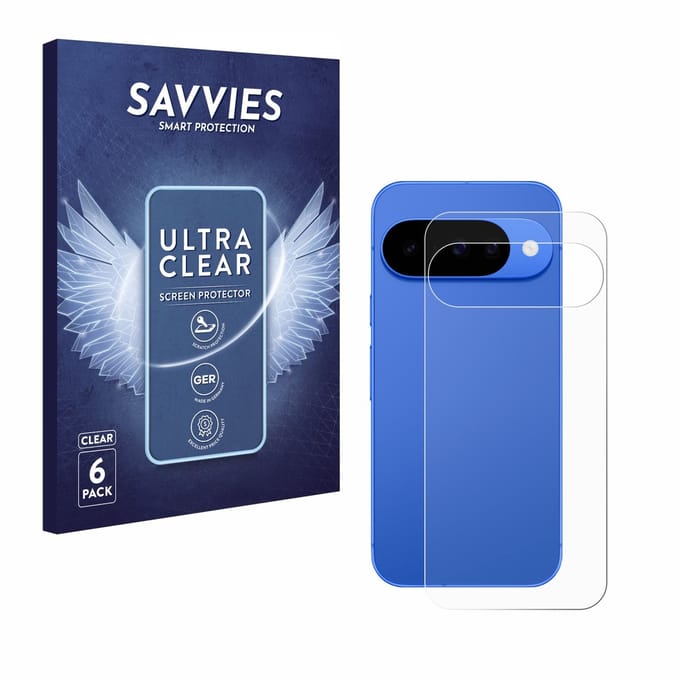 Savvies - Screenprotector voor Google Pixel 10 (Achterkant) - Folie Beschermfolie transparant 6 Stuks