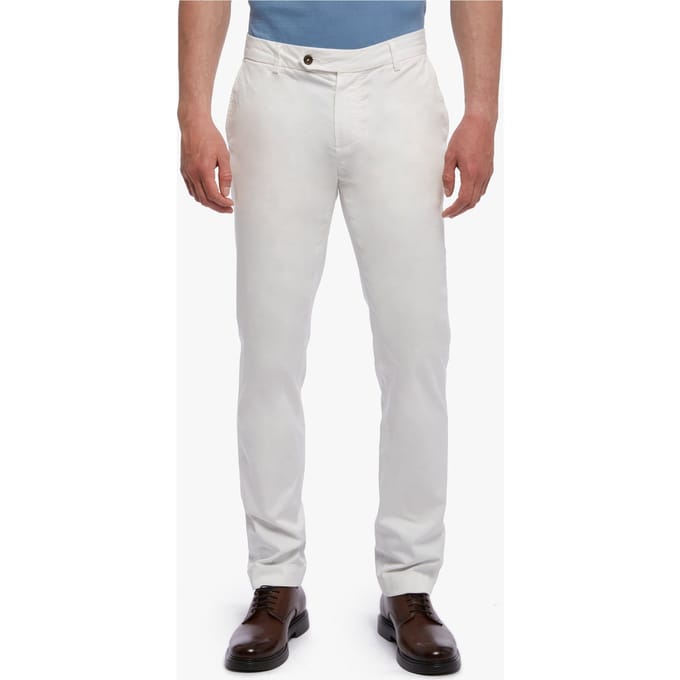 Brooks Brothers Stretch Cotton Chinos Off White Größe: W36 | Chinos Outlet | Herren | Weiß