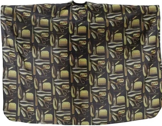 Livano Baardschort - Beard Bib - Scheerschort - Baard Cape - Kappersmantel - Kapmantel - Geel