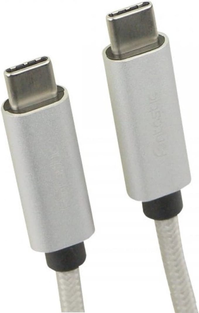 Fontastic 251221 Oplaadkabel-Datakabel USB-C naar USB-C - 1 meter - Zilver