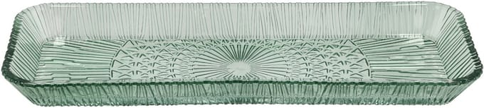 BITZ Kusintha Serveerschaal rechthoekig 38 x 14 x 3 cm Groen