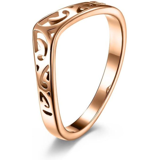 Keltische Titanium Stalen Ring met Hartvormig Ontwerp 11# beige