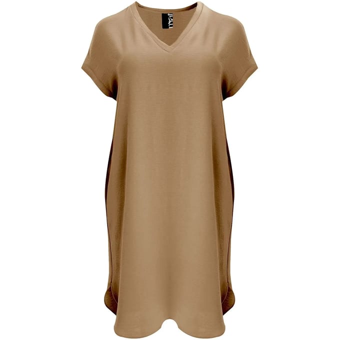 V-hals Crêpe Jurk Dames Mat Fashion