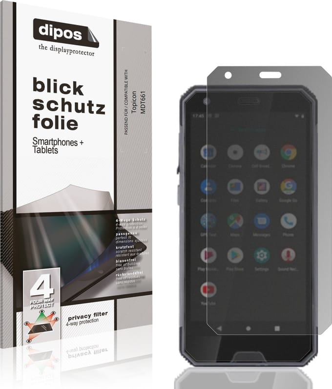 dipos – Matte Privacy Screenprotector geschikt voor Topicon MDT661 | Anti-Spy Beschermfolie