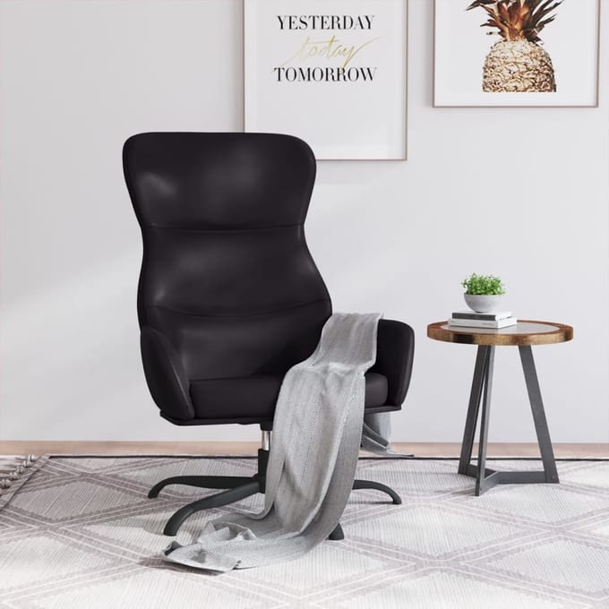 vidaXL - Relaxstoel - kunstleer - zwart