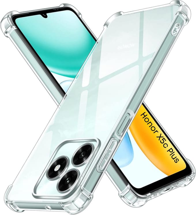 Hoesje geschikt voor Honor X5c Plus backcover Shockproof siliconen Transparant