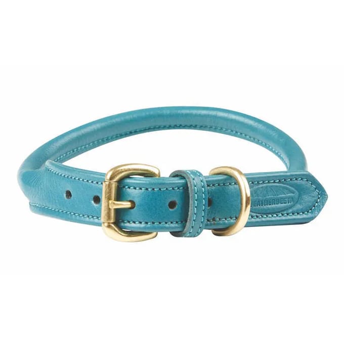 Opgerolde leren hondenhalsband Weatherbeeta