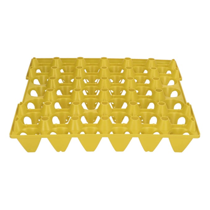 5 stuks plastic eierdozen met 30 cellen, houder voor opslag, transport, thuis, boerderij geel