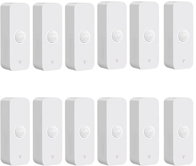 Draadloze WiFi Bewegingssensor met Alarm voor Smart Home - 12 Stuks