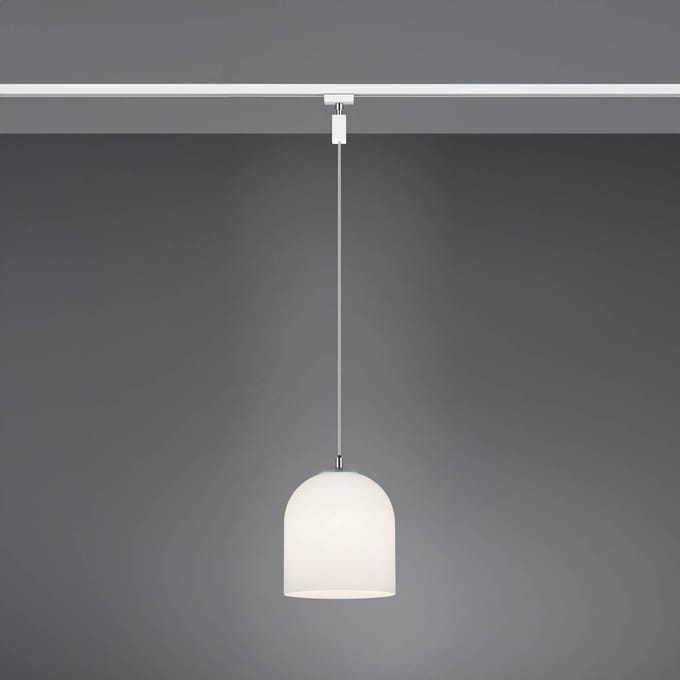 Trio Lighting DUOline Ontario hanglamp, 2-fasen railsysteem, E14, glas