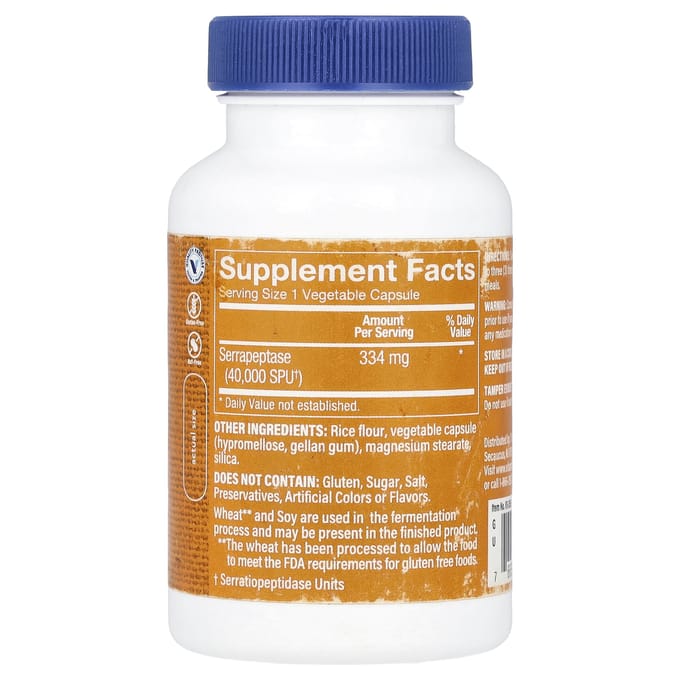 Serrapeptase, Plantaardige Capsules 90