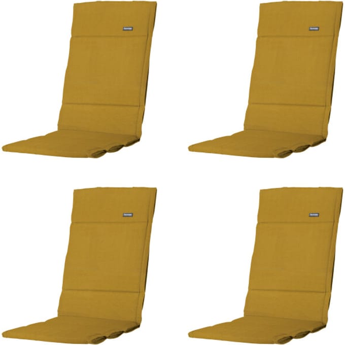 Madison tuintstoelkussen hoge rug panama - 125x50x3cm set van 4