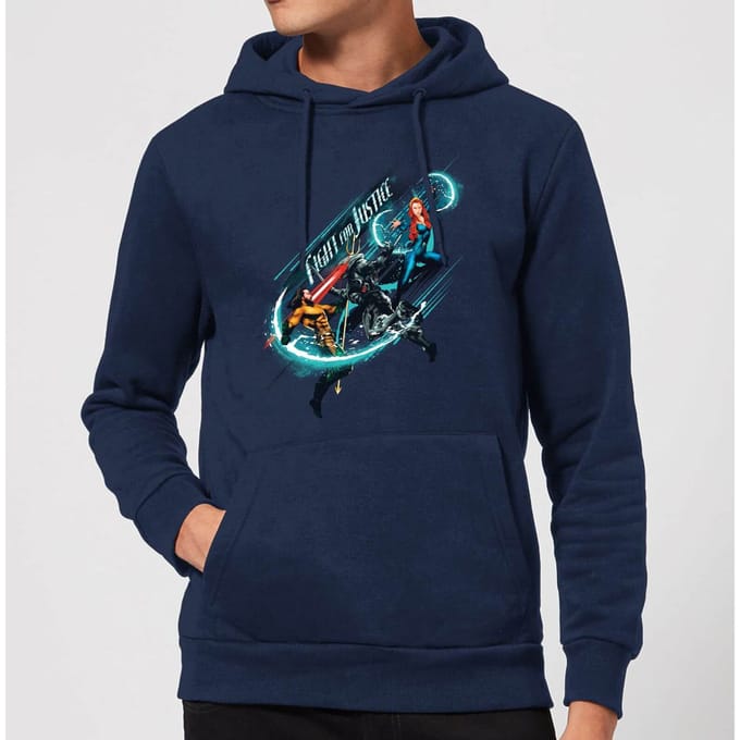 Aquaman Fight for Justice hoodie - Navy - M