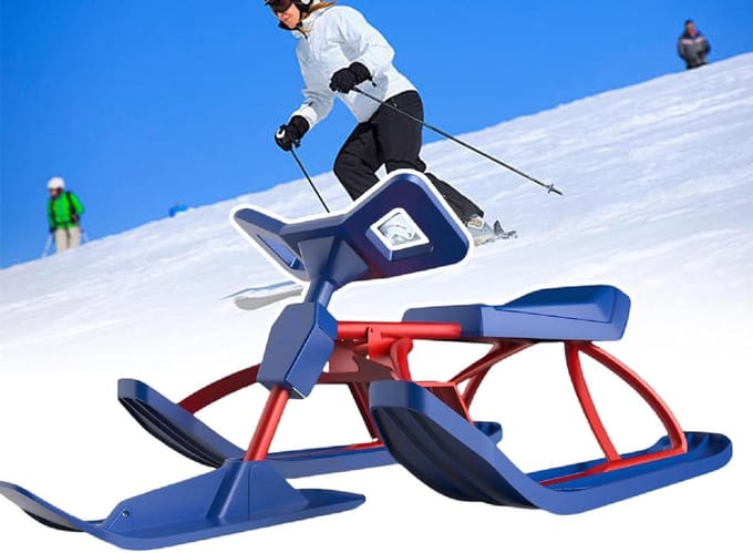 Sneeuwslee - Slee Rodel - Winterplezier - Stabiel frame - 100 kg capaciteit - A
