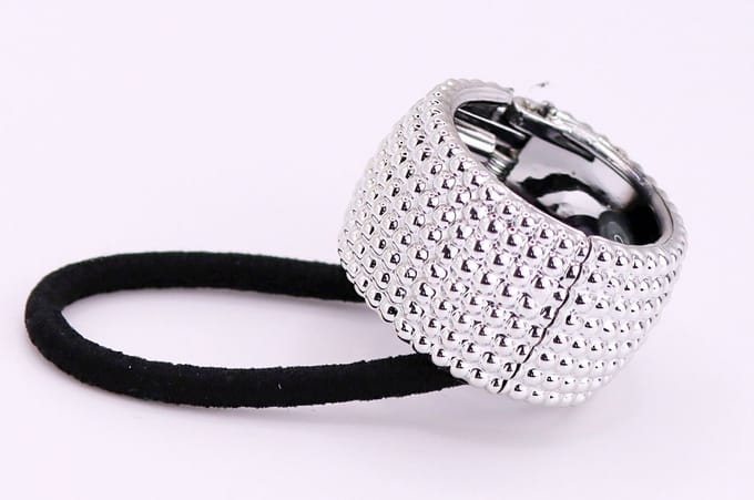 Staartklem zilver mini strass steentjes