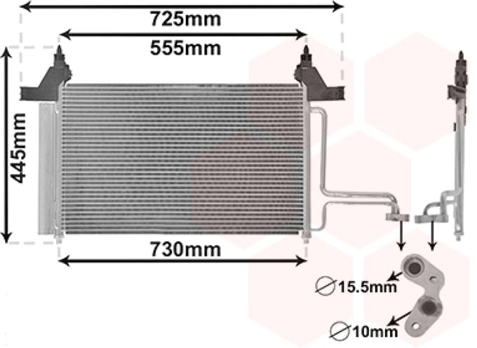 Van Wezel - LUCHTCONDENSATOR VOOR FIAT STILO 2001-2007 46745840