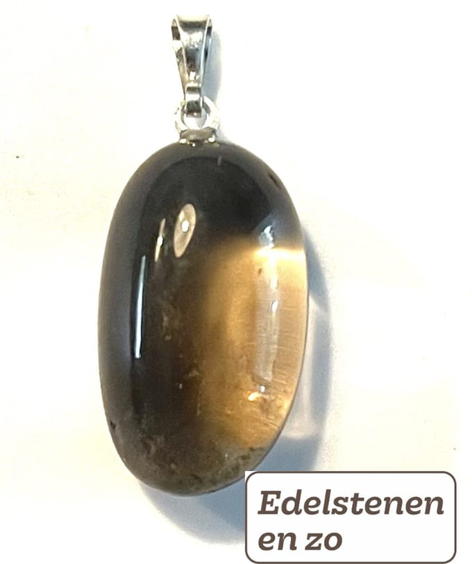 rookkwarts ovalen hanger met oog