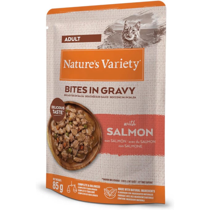Nature's Variety Bites in Saus 22 x 85 g Kattenvoer - met Zalm
