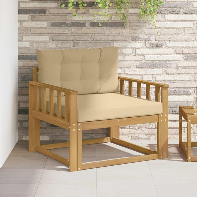 vidaXL - Buiten - Midden - Sofa - Polyester - Wit