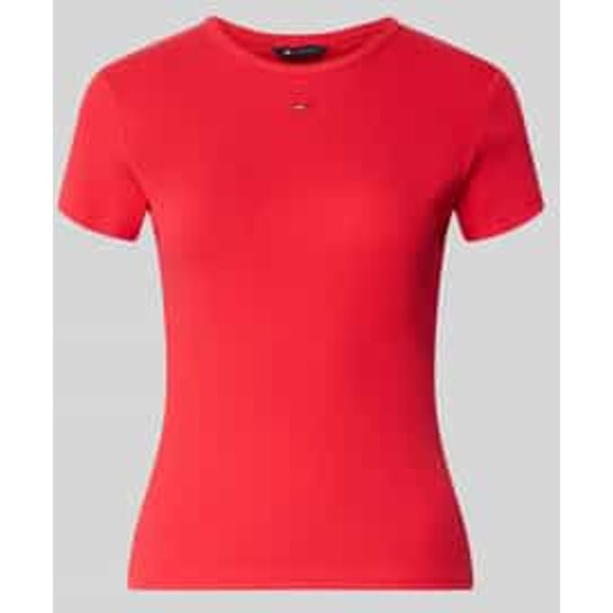 Slim fit T-shirt van katoenmix