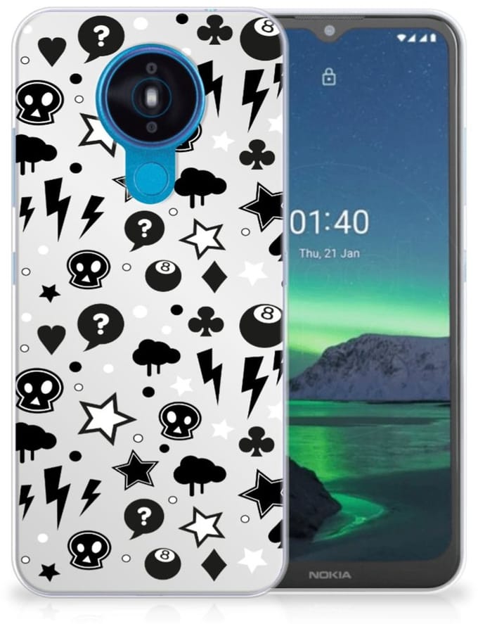 Silicone Back Case Nokia 1.4 Silver Punk