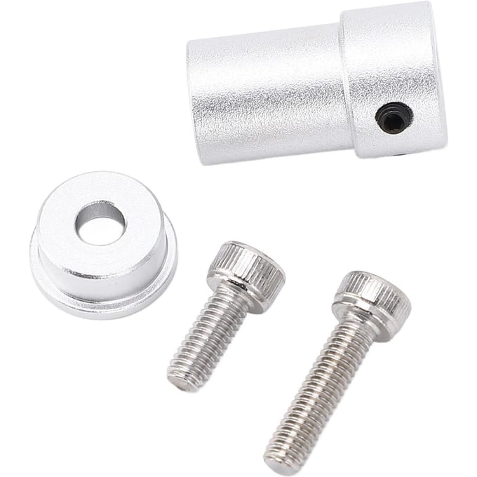 Accouplement d'arbre 5 mm en alliage d'aluminium, connecteur de coupleur d'arbre stable pour roue de robot CC white