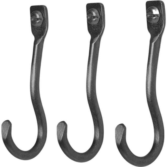 Ferm Living Curvature haak set van 3 - black brass