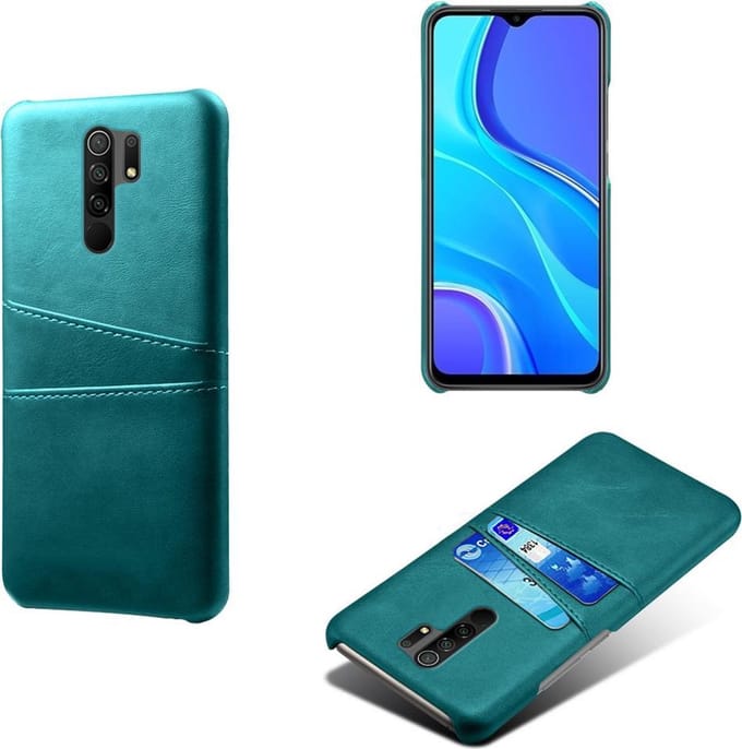 Backcover met Opbergvakjes + PMMA Screenprotector voor Xiaomi Redmi 9 _ Groen