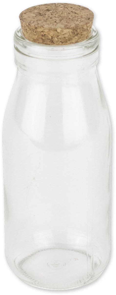 ARTYFETES - Glazen fles Candy Bar met kurk stop 14,5cm 250ml bruiloft