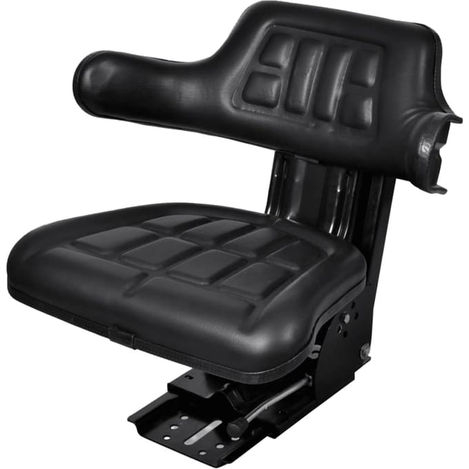 vidaXL - Tractorstoel - met - ophanging - zwart