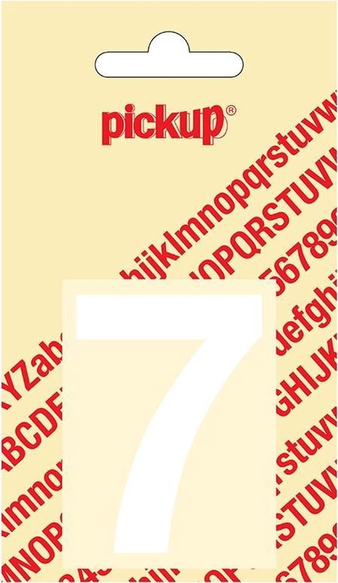 Pickup plakcijfer Helvetica 60 mm - wit 7