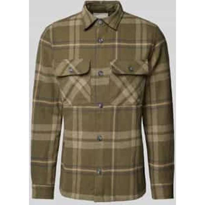 Slim fit overhemdjack met kentkraag, model 'RAYMOND'