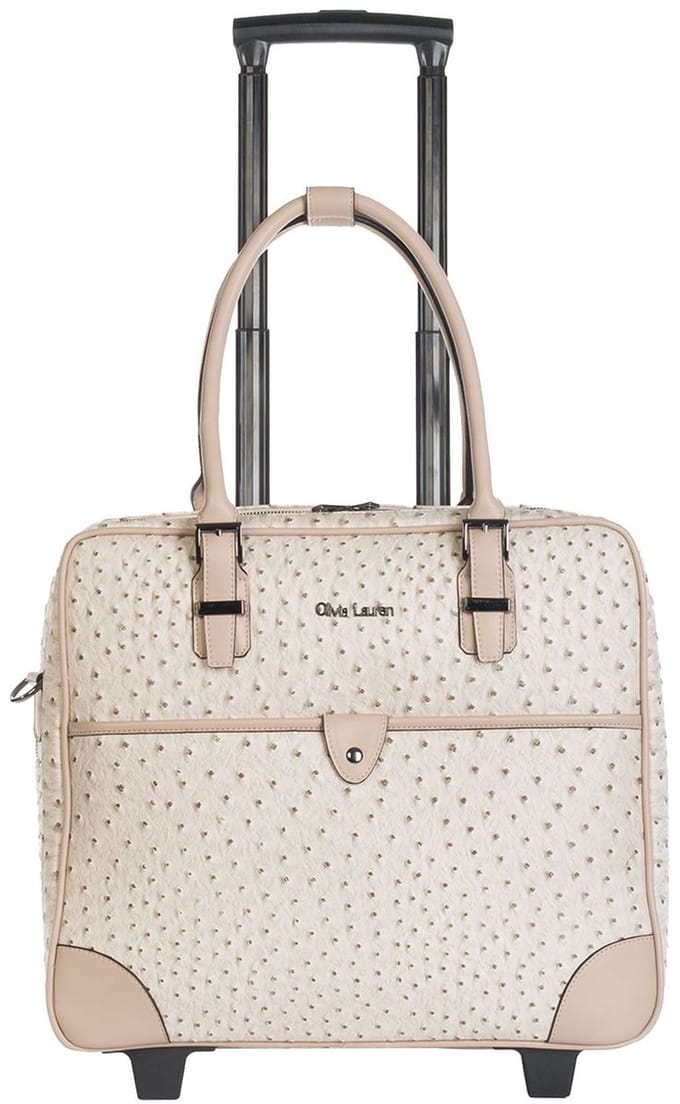 Olivia Lauren business trolley 42 CM 16 inch beige