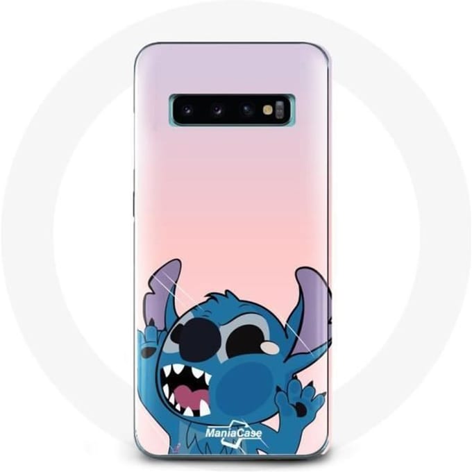 Hoesje - Samsung - Galaxy S10 - Flexibel - Stitch - Roze roze