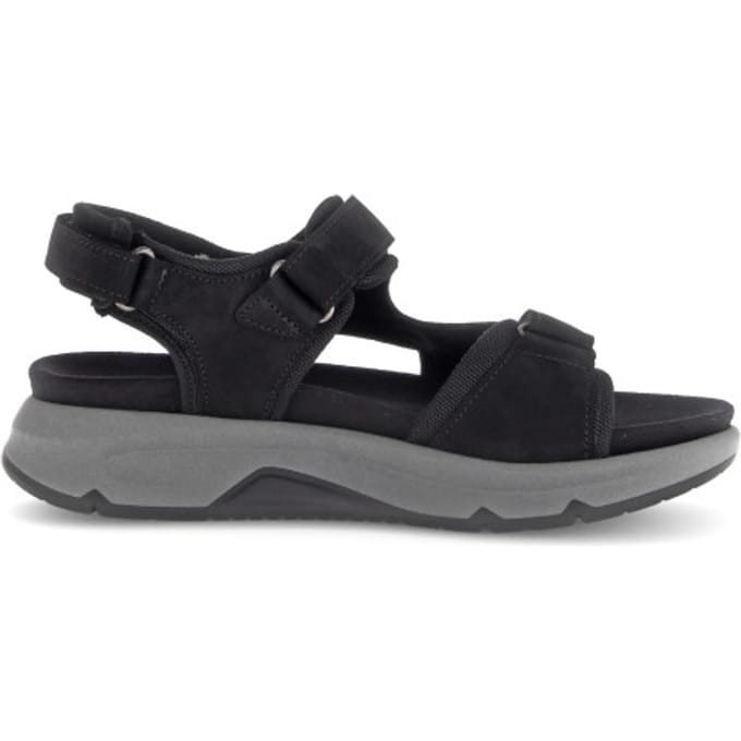 Gabor rollingsoft sensitive 66.889.47 - dames rollende wandelsandaal - Zwart - maat 38.5 (EU) 5.5 (UK)