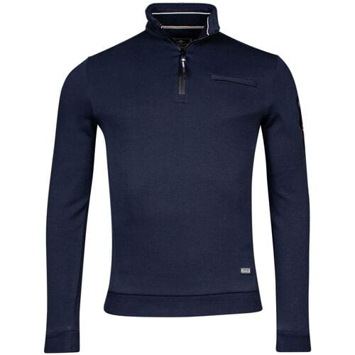 Baileys Trui Sweat Half Zip Doubleface Interlock Navy / male