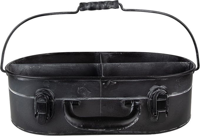 Clayre & Eef Vakkenbak 4 Vakken 41x26x11 cm Zwart IJzer