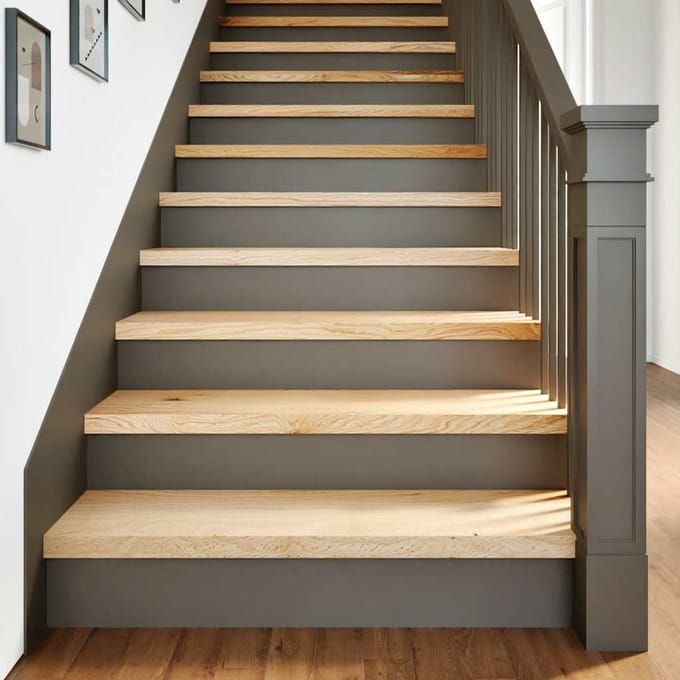 vidaXL - Traptreden - 8 - st - 100x30x2 - cm - onbehandeld - massief - eikenhout
