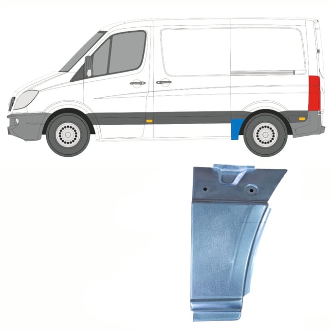 Reparatiepaneel achterspatbord voor Volkswagen Crafter 2005-2017 / Links
