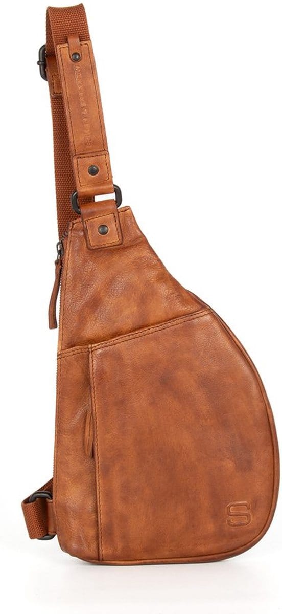 Leren Slingbag - Jamie - Brandy Cognac